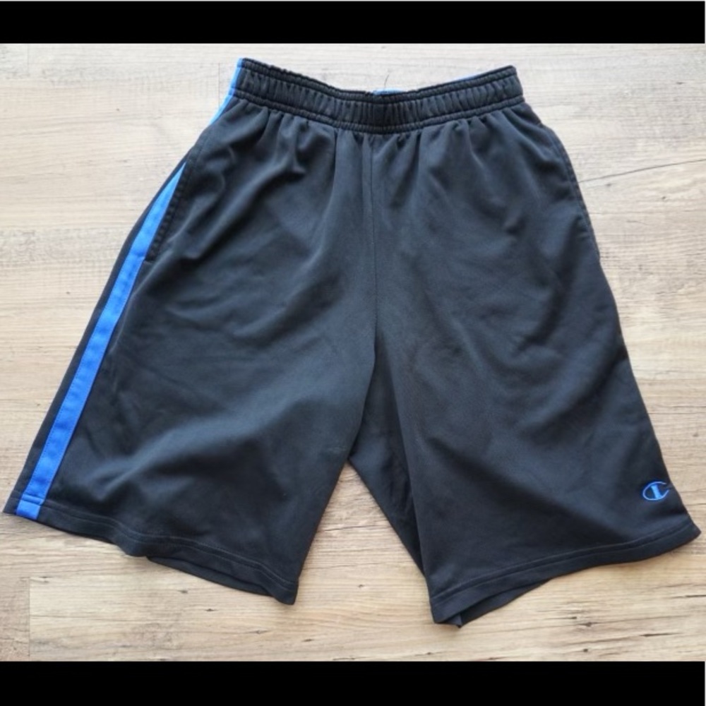 Champion Athletic Shorts, Black with blue detail, Great condition, Youth S